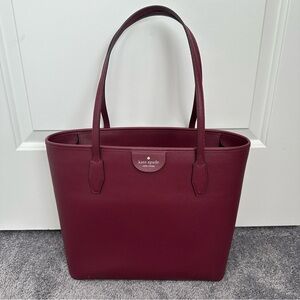 Kate Spade Deep Red Burgundy Tote Bag